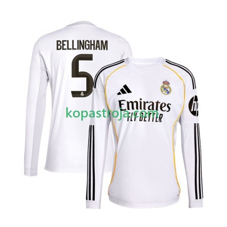 Billiga Fotbollströjor Real Madrid Jude Bellingham 5 Hemma tröja 2025/26 Långärmad